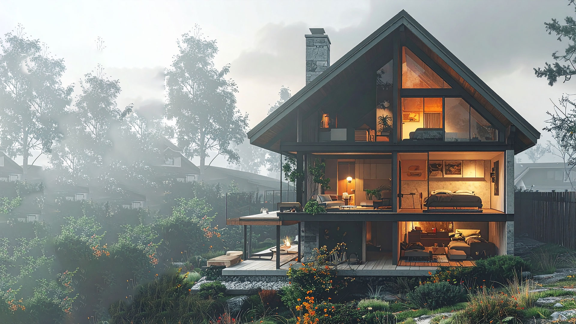 air pollution inside and outside a home